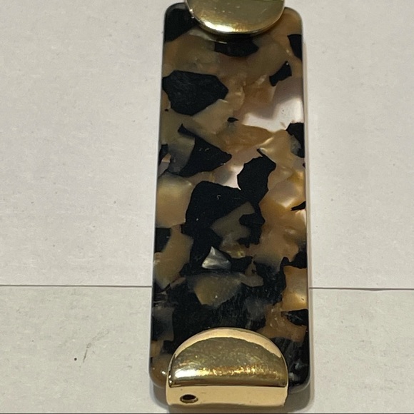 faux tortoise shell dangle acylic post earrings - Picture 2 of 6